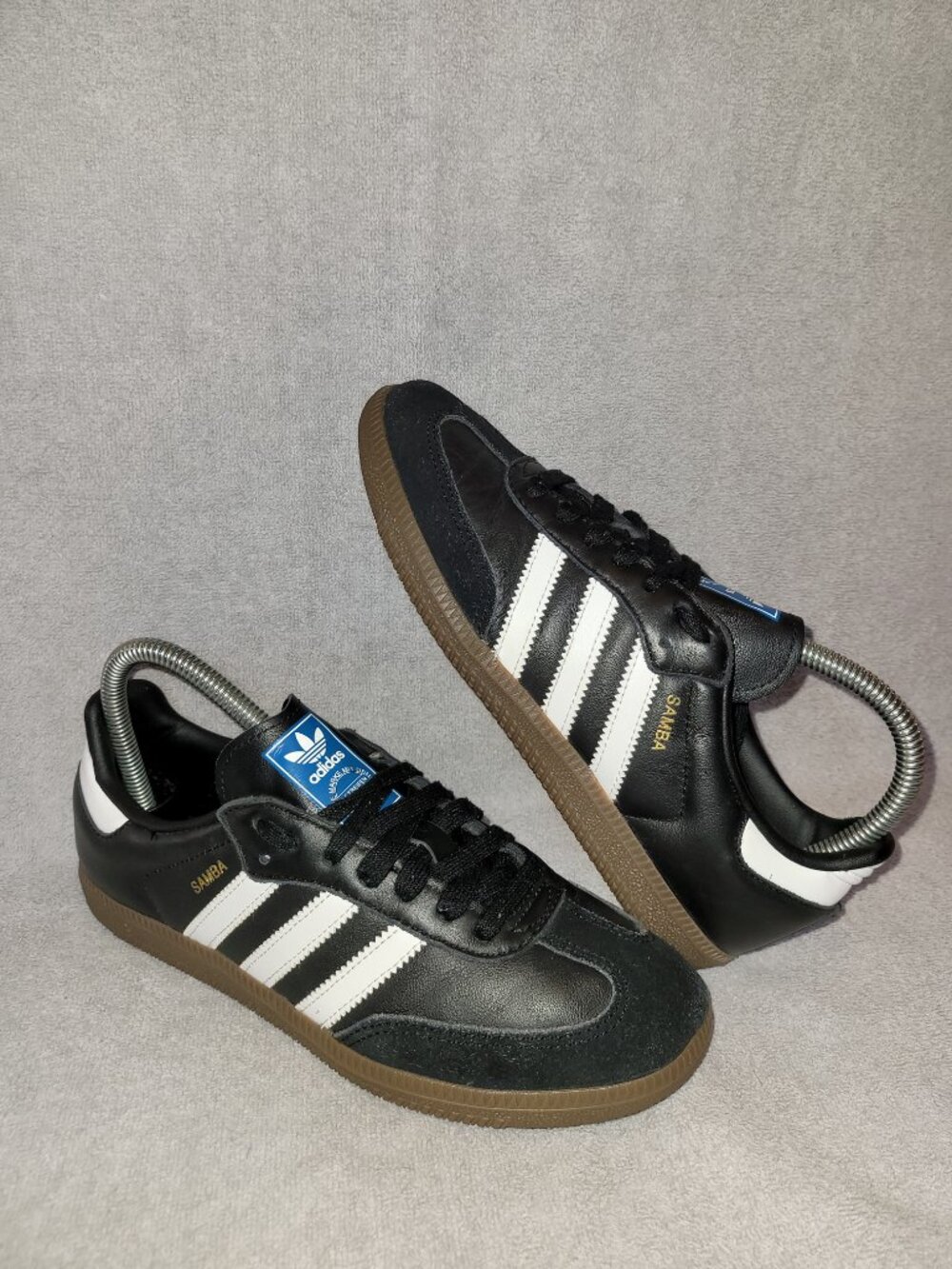 Adidas Samba OG Black Clear Granite Women's Leather Women's Size 6 Shoes IG9031 - Picture 9 of 16